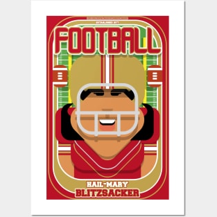 American Football Red and Gold - Hail-Mary Blitzsacker - Indie version Posters and Art